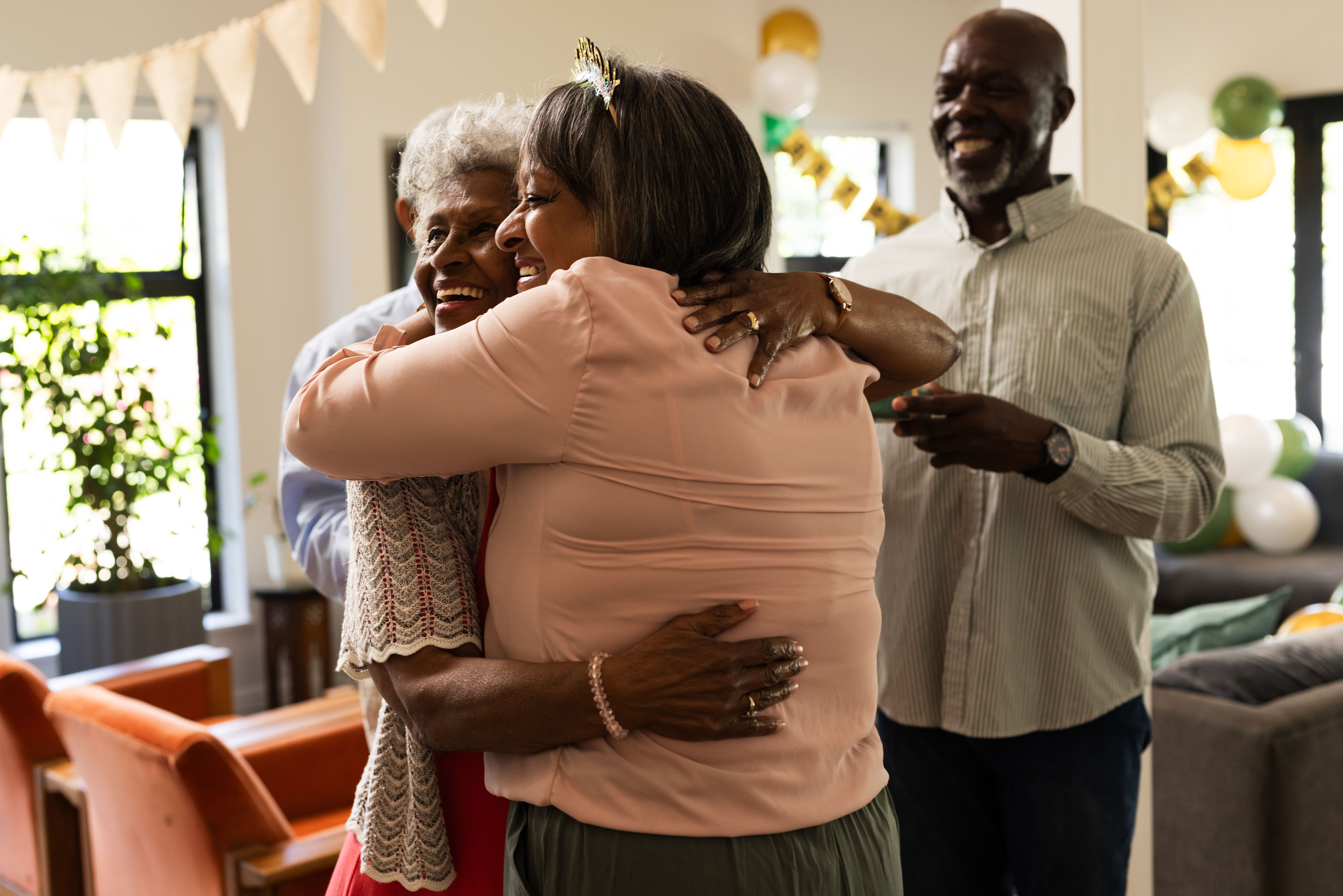 Family celebrating together at home